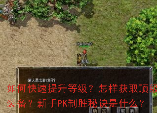 如何快速提升等级?怎样获取顶级装备?新手PK制胜秘诀是什么? 如何快速提升等级?怎样获取顶级装备?新手PK制胜秘诀是什么?