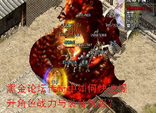 黑金论坛传奇中如何快速提升角色战力与装备等级? 黑金论坛传奇中如何快速提升角色战力与装备等级?
