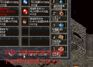沉默飞扬版传奇手游新手如何快速提升战力? 沉默飞扬版传奇手游新手如何快速提升战力?